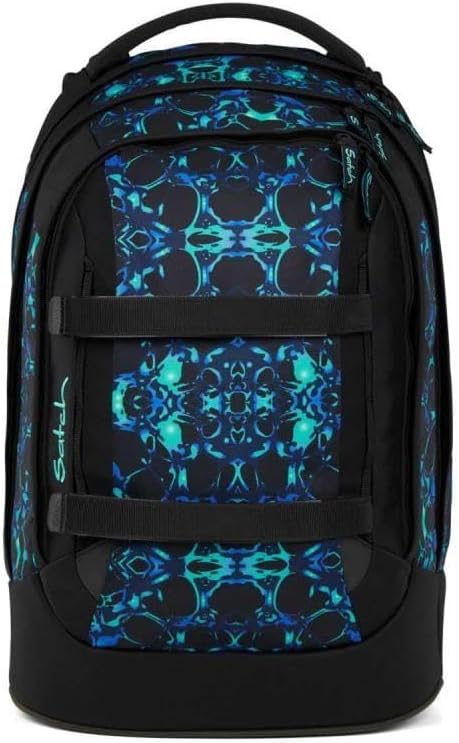 Satch Pack Schulrucksack Set 3tlg. inkl. Schlamperbox und Sportbeutel (Caleido Blue), Caleido Blue