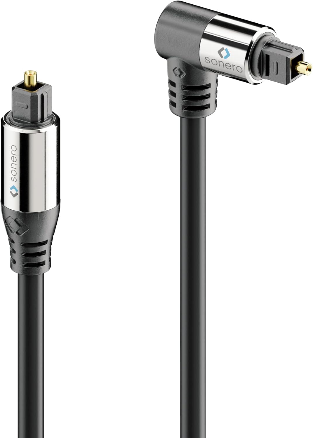 Sonero Optisches Audio Kabel 1x90° 10,0m 1x 90° Stecker 10,0m, 1x 90° Stecker 10,0m