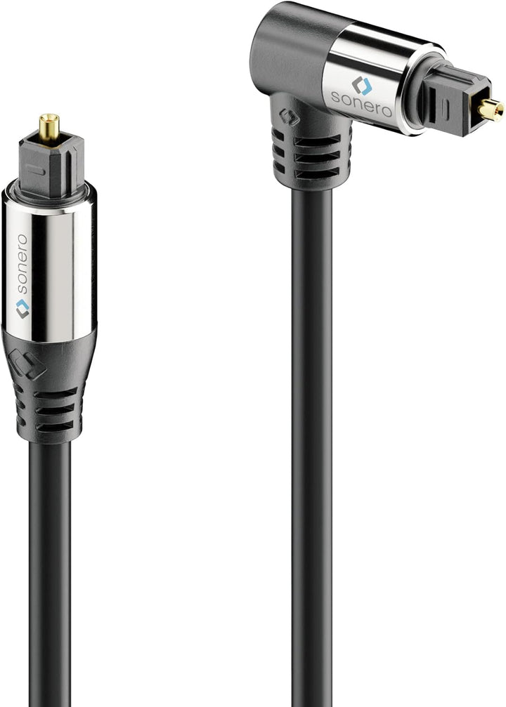 Sonero Optisches Audio Kabel 1x90° 10,0m 1x 90° Stecker 10,0m, 1x 90° Stecker 10,0m