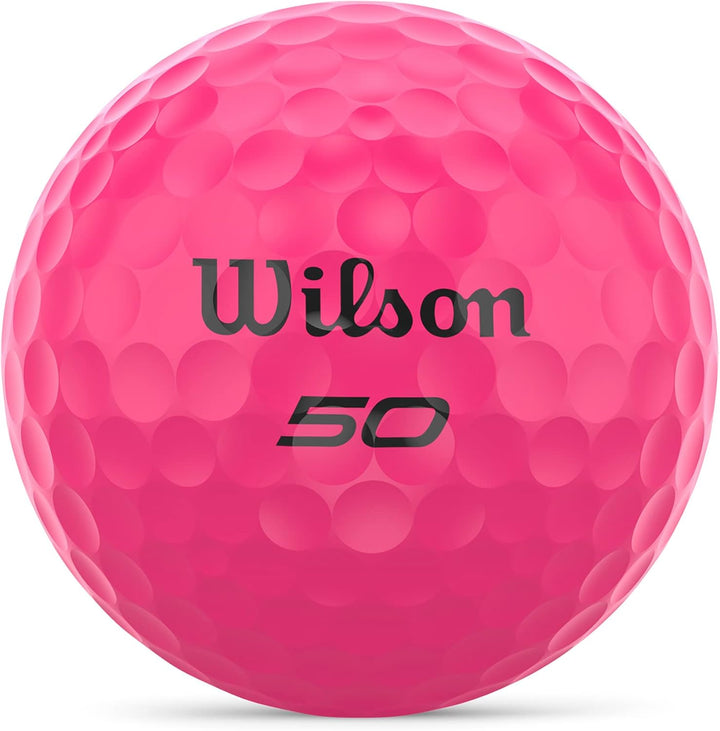 WILSON Fifty Elite Golfbälle, 12 Stück Pink, Pink