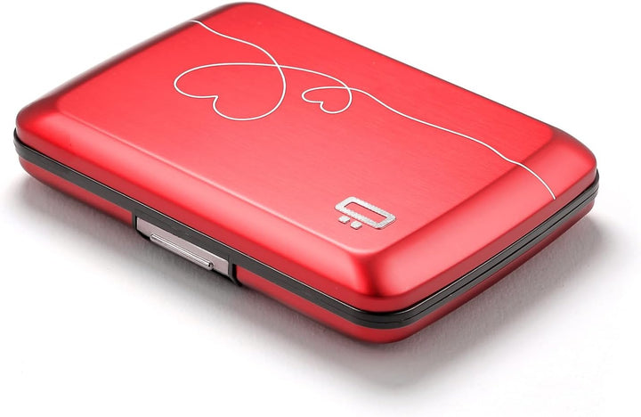 OGON Aluminium Geldbörse Smart Case V2 - Einfache Lagerung - Metallverschluss - Kartenetui mit RFID-