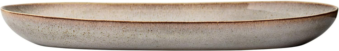 Bloomingville Serviertablett Sandrine, grau, Keramik 42 x 21 x 3,5 cm Grau, 42 x 21 x 3,5 cm Grau