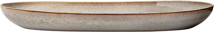 Bloomingville Serviertablett Sandrine, grau, Keramik 42 x 21 x 3,5 cm Grau, 42 x 21 x 3,5 cm Grau