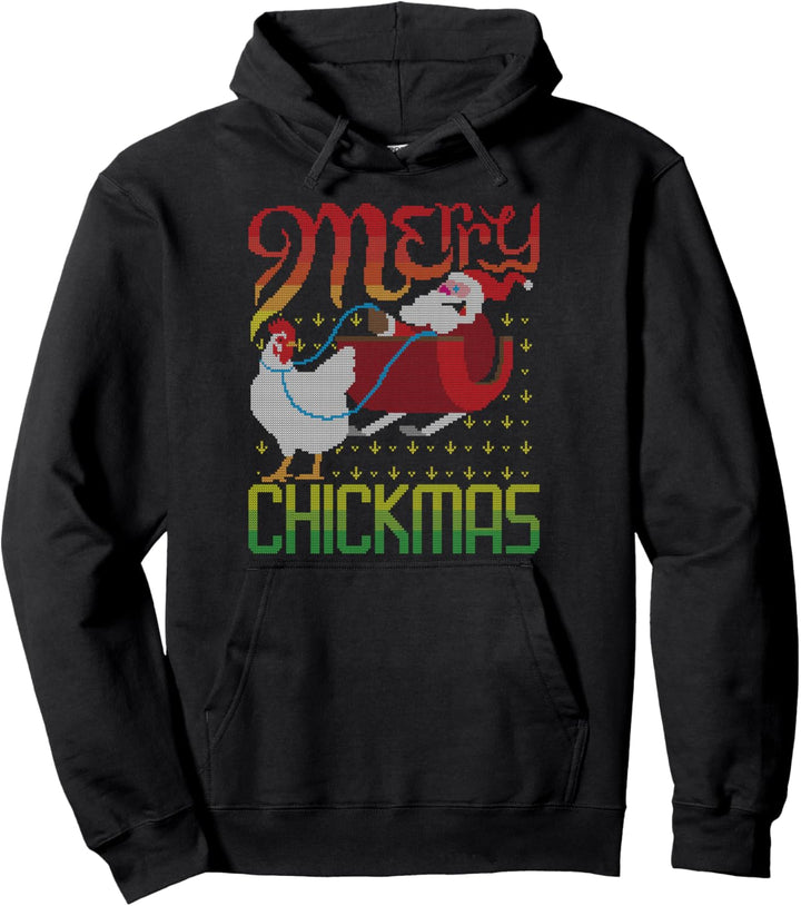 Merry Chickmas Ugly Christmas Sweater Hühner Huhn Bauer Pullover Hoodie