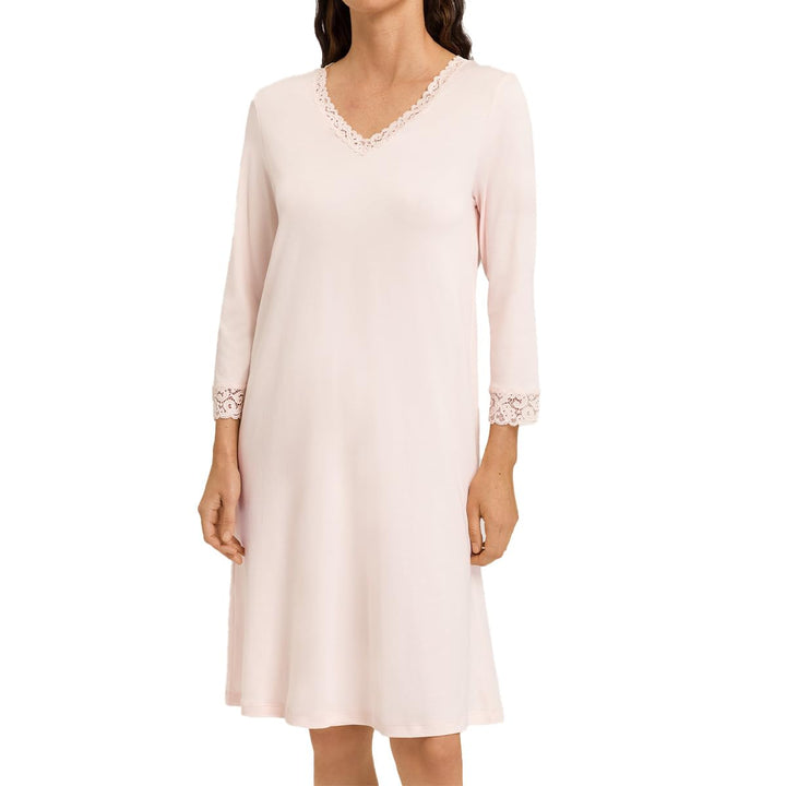 Hanro - Moments - Damen - Nachtwäsche - Nachthemd - Baumwolle - mit Spitze S Crystal Pink, S Crystal