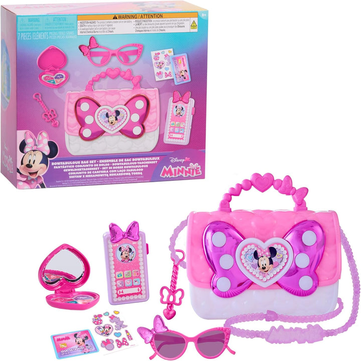 Disney Junior Minnie Mouse Bowfabulous Taschen-Set, 7-teilig, Licht- und Soundeffekte, zum Verkleide