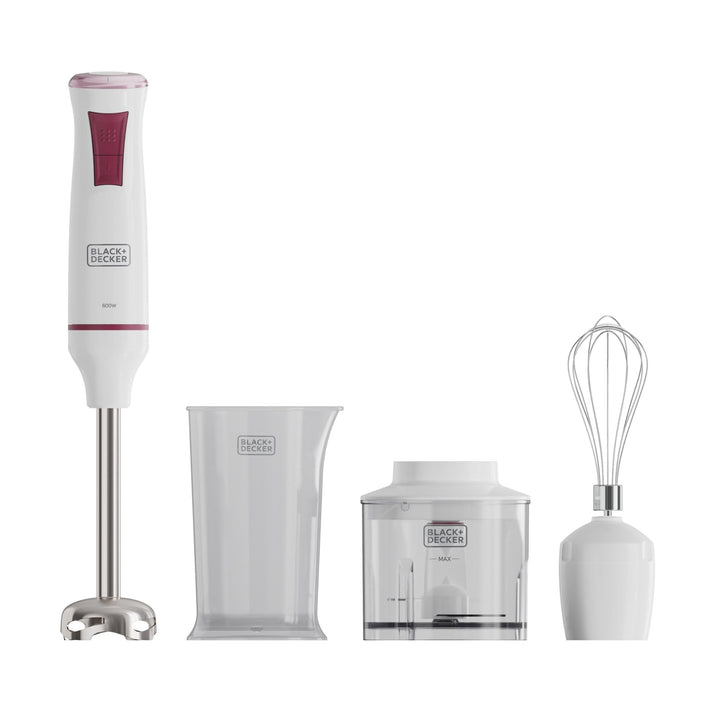 Black+Decker - Stabmixer BXHBA601E | 600W | 20 Geschwindigkeiten | Turbo-Funktion | Edelstahlklingen