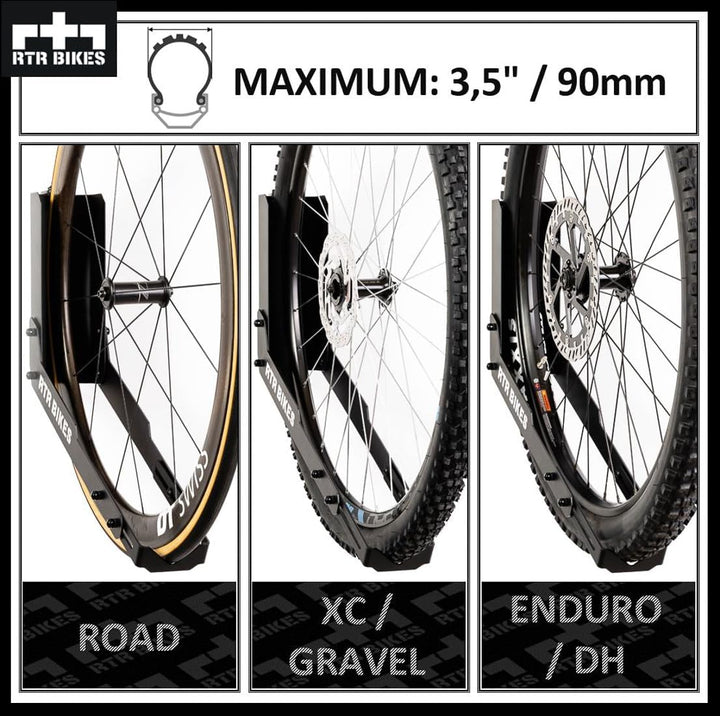 RTR BIKES Kranked Twist Profi-Aufhänger/Wandhalterung Fahrrad-Schwenkbügel - Ideal für Garagen oder