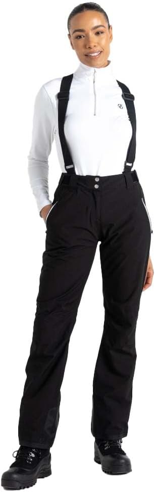 Dare 2b Damen Skihose Womens Diminish Waterproof Ski Salopettes Pants, Schwarz