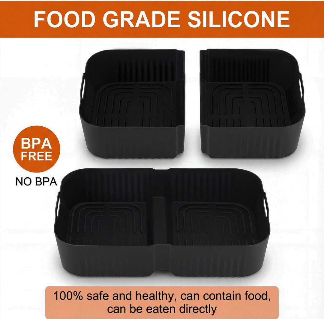 3 Stück Silikonform Heissluftfritteuse Zubehör für Ninja Foodi FlexDrawer 10,4L AF500EU AF500DE AF50