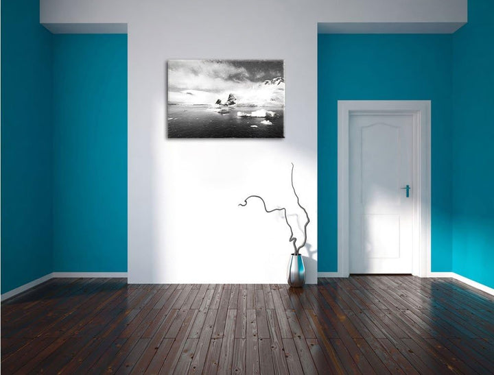 Pixxprint Winterlandschaft in der Antarktis als Leinwandbild/Grösse: 100x70 / Wandbild/Kunstdruck/fe