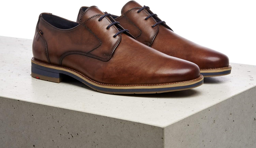LLOYD Herren Schnürhalbschuhe Langston, Männer Businessschuhe 41 EU Braun, 41 EU Braun