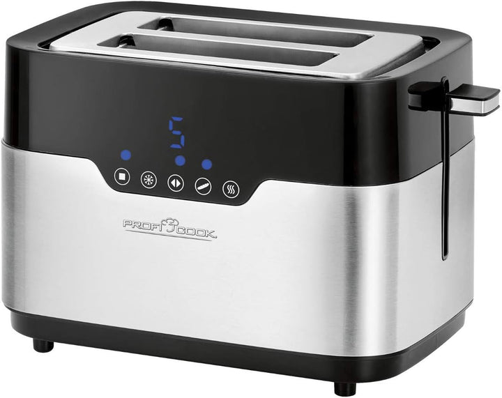 ProfiCook PC-TA 1170 2-Scheiben-Toaster, Sensor Touch, Brötchenaufsatz, Krümelschublade, Zentrierfun