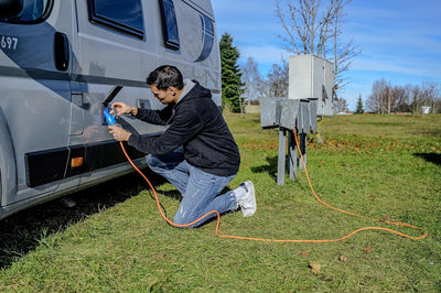 Brennenstuhl CEE 230V Camping-Verlängerungskabel 25m (H07RN-F 3G2,5 Kabel in der Signalfarbe orange,