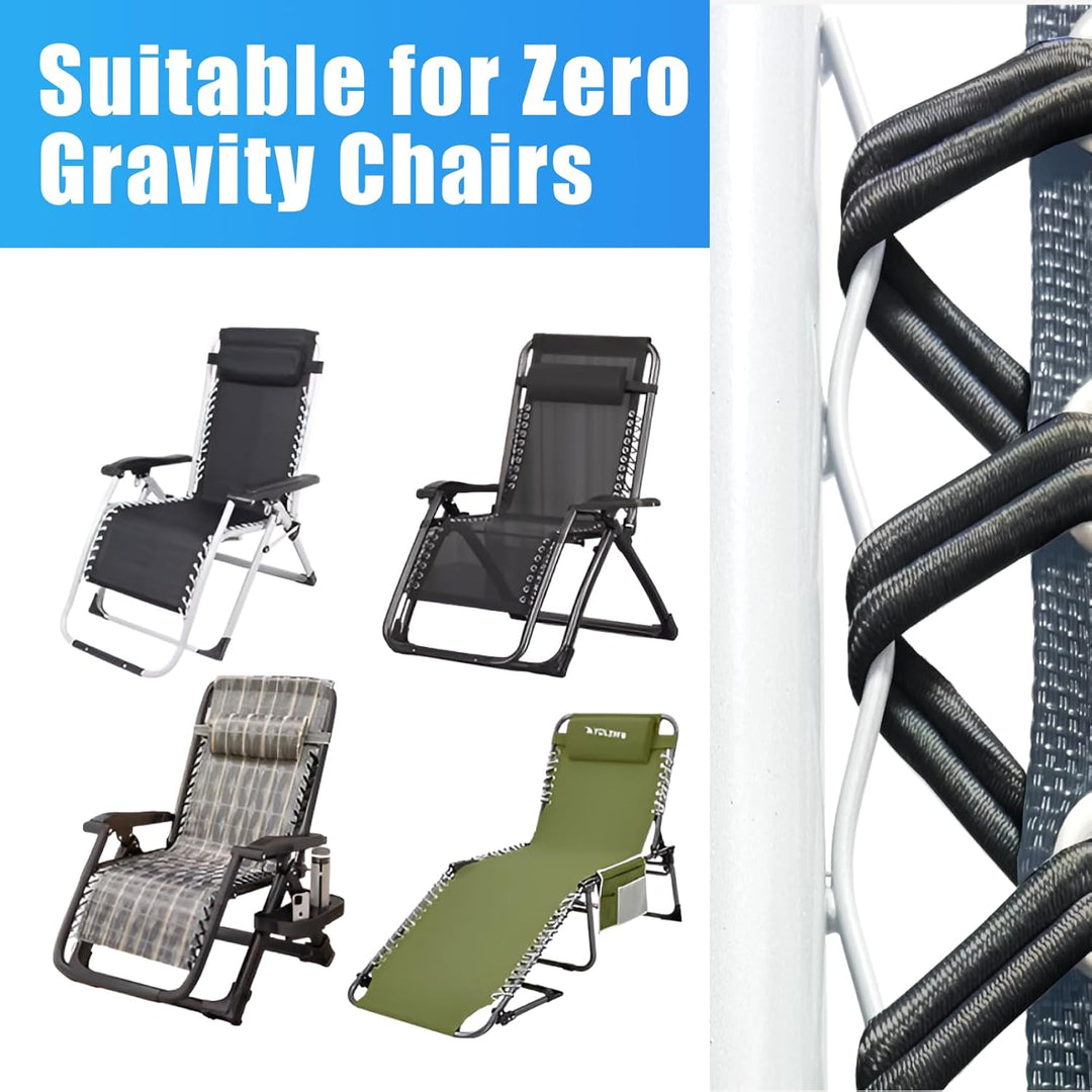 Ersatzbezug für Liegestuhl mit 4 elastischen Seilen (160 x 43 cm), Ersatzstoff für Zero-Gravity-Stuh