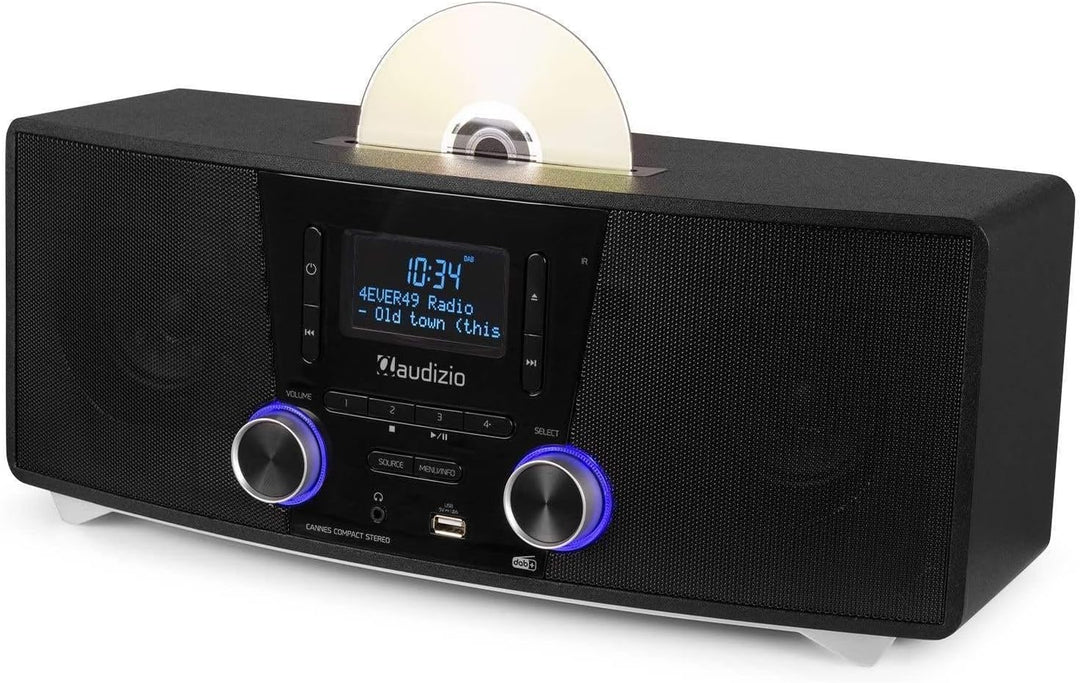 Audizio Cannes Stereo DAB Radio mit CD Player, Bluetooth Stereoanlage Kompaktanlage mit Fernbedienun