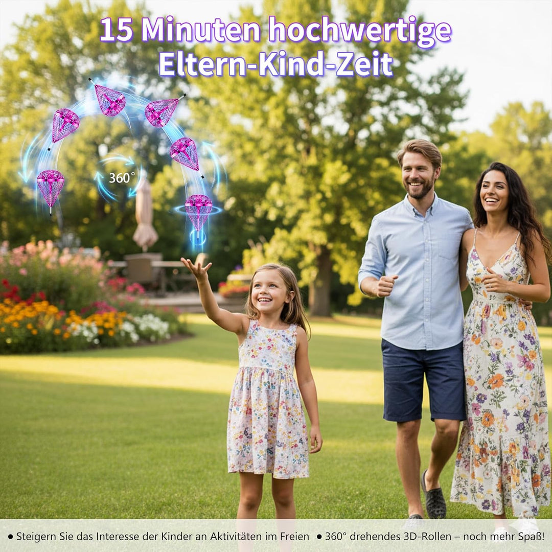 Fliegender Ball Lite Spielzeug, Mini Drohne KI-Bewegungssteuerung &amp; 360°-Flip, Wiederaufladbare Droh