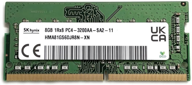 SK Hynix 8GB SODIMM DDR4 3200 PC4 1Rx8 HMA81GS6DJR8N-XN SO-DIMM Laptop RAM Speicher für Dell HP Leno