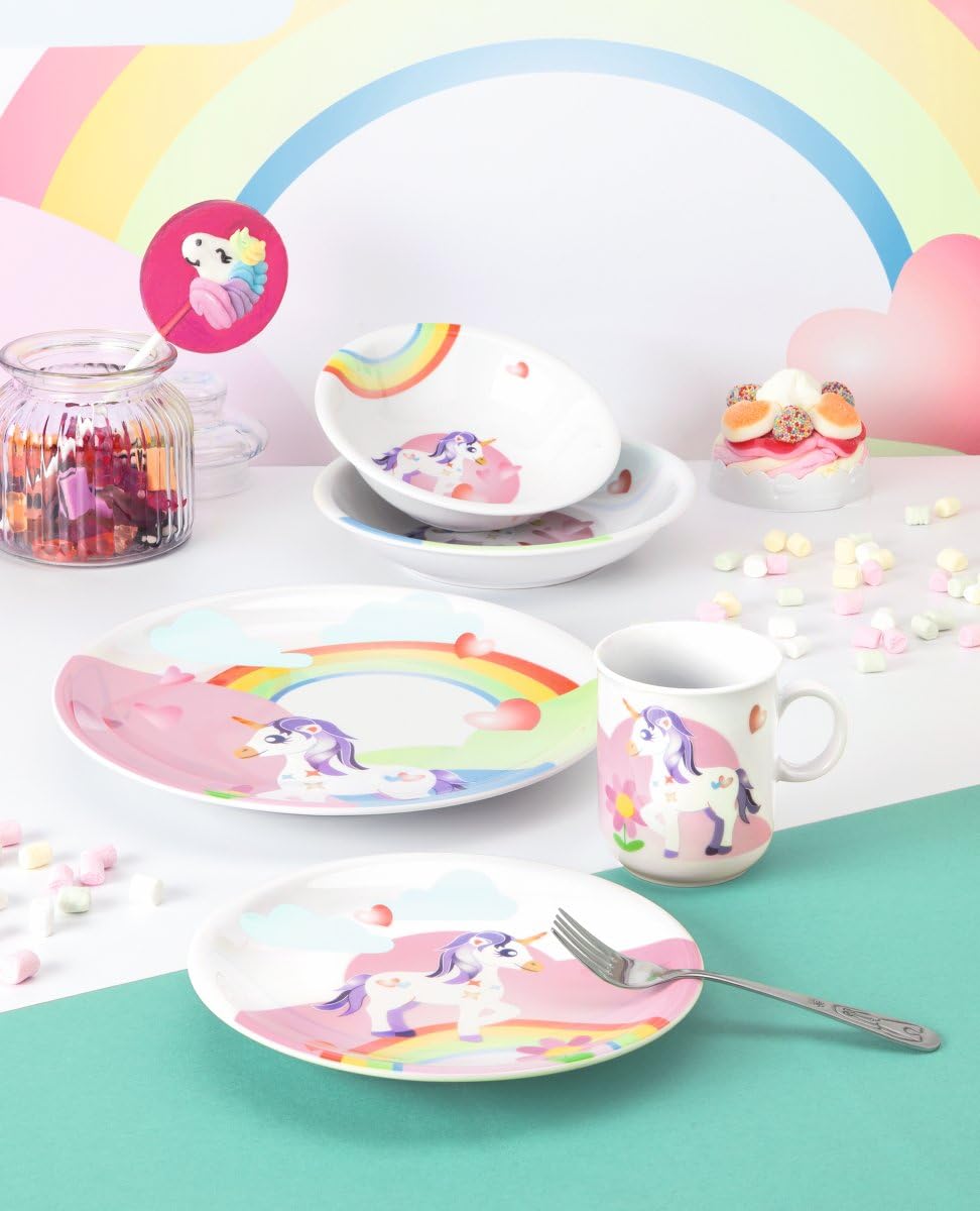 Seltmann Weiden 001.741861 Compact Mein kleines Einhorn Kinder-Set 3-teilig, Porzellan, Bunt, Mein k