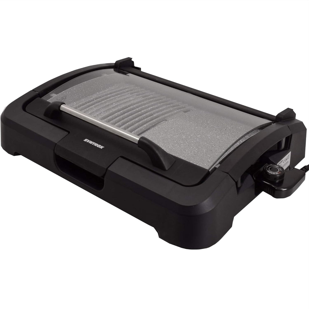 Syntrox Germany TG-2200W elektrischer Tischgrill mit Keramik Grillplatte Elektrogrill BBQ Grill Barb