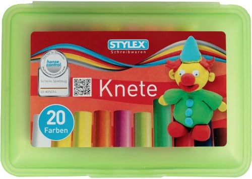 Stylex Knete, 20 Stangen in Kunststoffbox (10er Vorteilspack) 10 Knete, 10 Knete