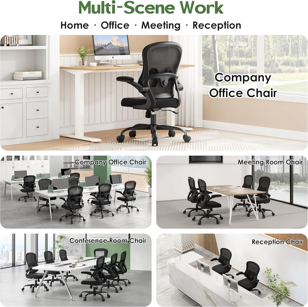 Farini Ergonomischer Executive Schreibtischstuhl Mesh Bürostuhl mit Verstellbarer Lendenstütze und a