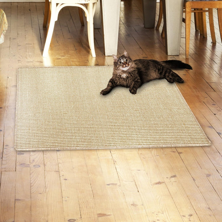 casa pura Katzen Kratzmatte aus Natur Sisal Kratzteppich Kratzmöglichkeiten für Katzen Kratzmöbel fü