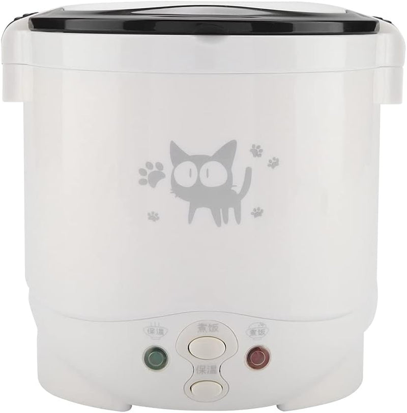 Auto Reiskocher, 12V Rice Cooker Mini Kleiner Elektrischer Reiskocher und Dampfgarer 1L für Wohnmobi