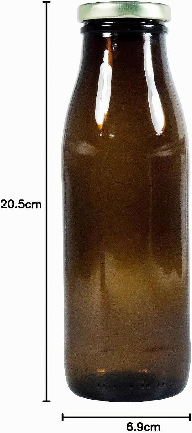 Viva-Haushaltswaren Gabriele Hesse e.K. Milchflaschen mit Schraubverschluss 8x 500ml, Saftflasche zu