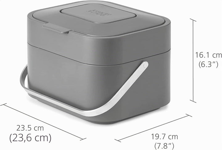 Joseph Joseph Stack 4 - Komposteimer küche, biomülleimer mit Geruchsfilter und deckel, Plastik, 4 Li