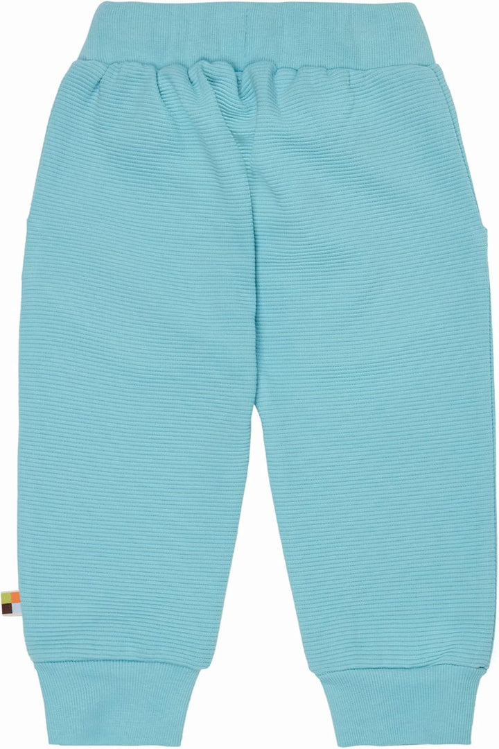 loud + proud Unisex Hose Rippenstruktur, GOTS Zertifiziert Tierdruck Print 62-68 Cyan, 62-68 Cyan