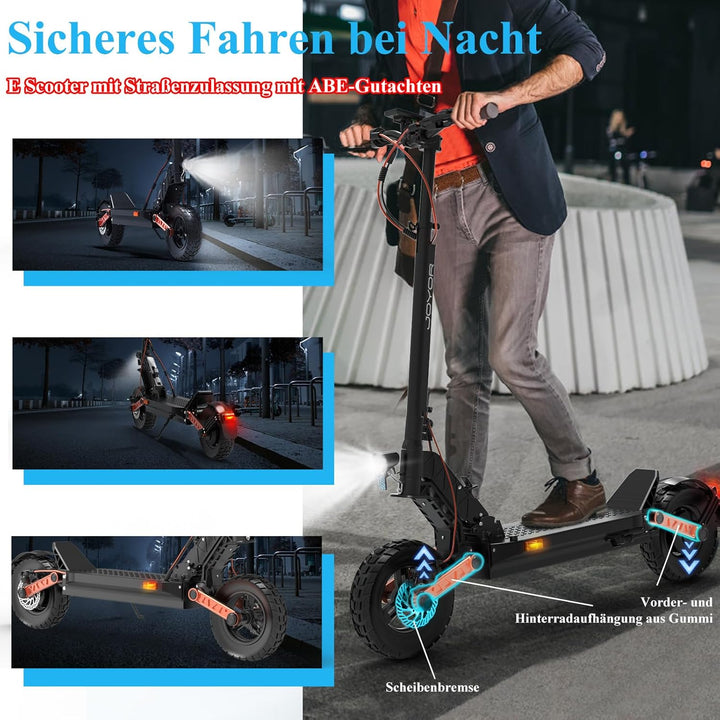 JOYOR E Scooter S Serie, Elektroroller, Fährt 40-90 Km, 48/60V 13/18/26Ah, Mit Doppelter Stossdämpfu