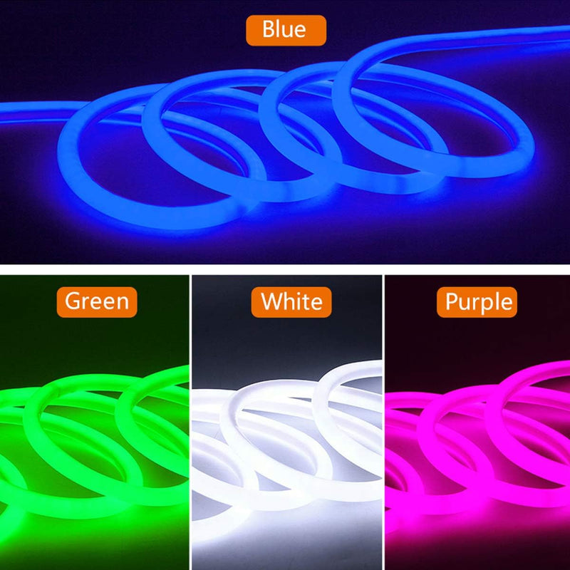 FOLGEMIR 20m Neon Seil Strip Rund, 360° Lumineszenz Warmweiss, LED flexibler Streifen ohne Lichtpunk