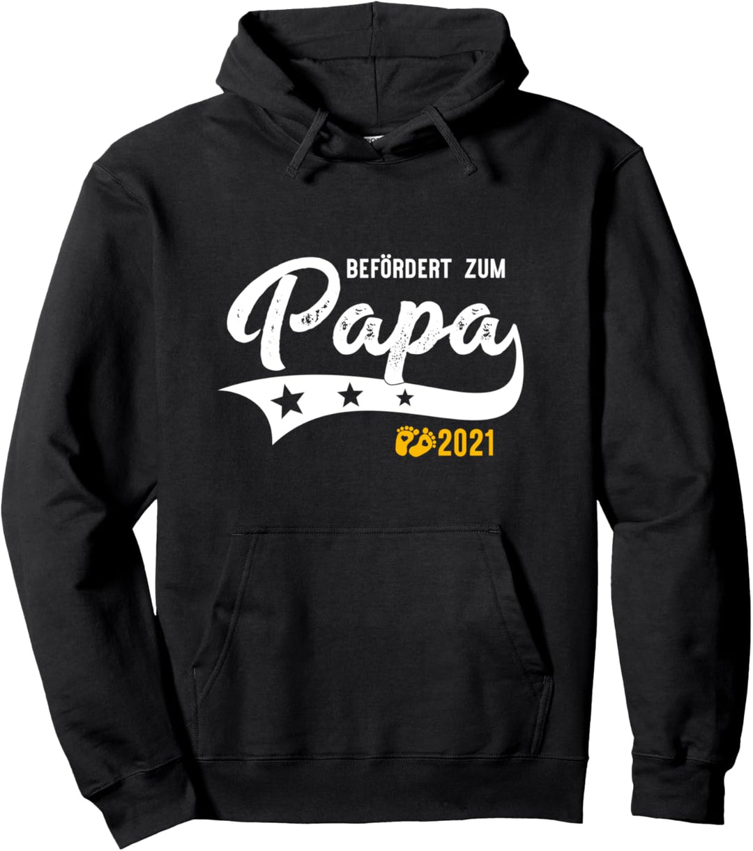 Befördert zum Papa 2021 Babyfüsse Werdender Vater Pullover Hoodie