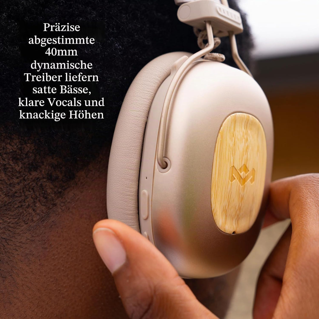 Marley House of Positive Vibration Rebel kabellose Bluetooth Kopfhörer - Over-Ear Wireless ANC mit a
