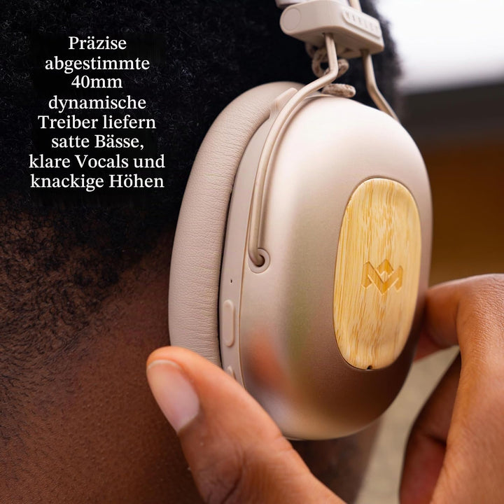 Marley House of Positive Vibration Rebel kabellose Bluetooth Kopfhörer - Over-Ear Wireless ANC mit a