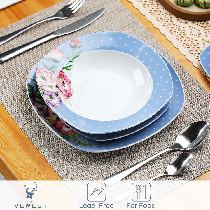 VEWEET 30-teilig Porzellan Tafelservice, Serie &