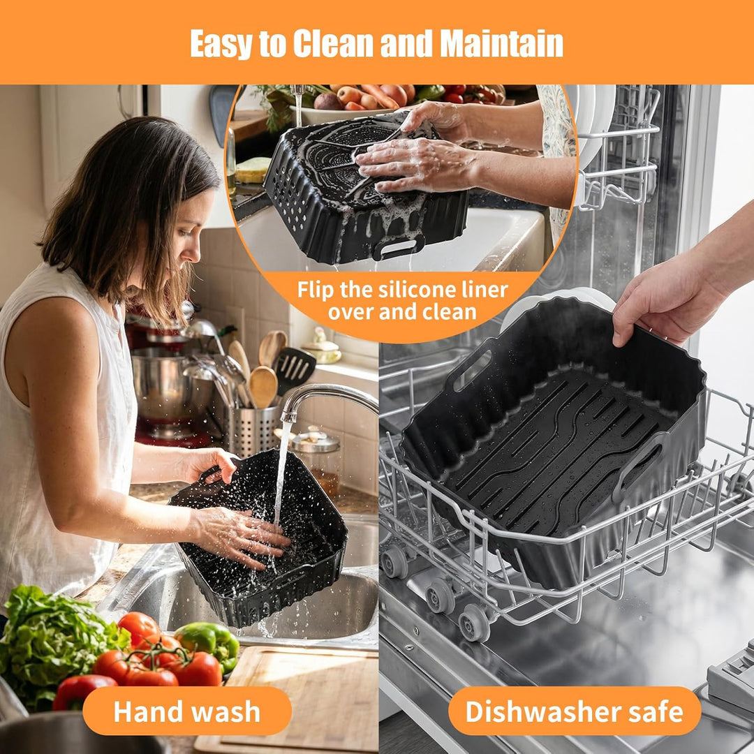 Airfryer Zubehör für Philips Airfryer 4000 Series Stacked Dual Basket Heissluftfritteuse NA460/00 NA
