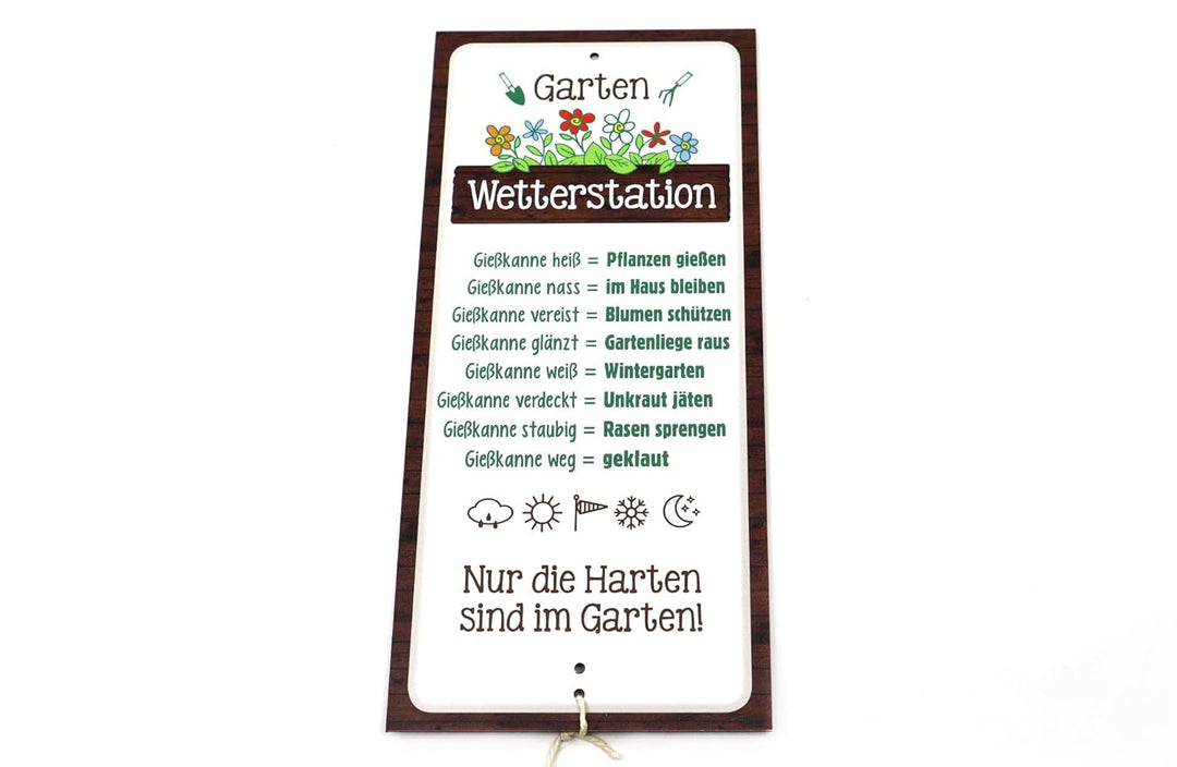 GILDE Schild Wetterstation Aluminium grün Höhe 30 cm