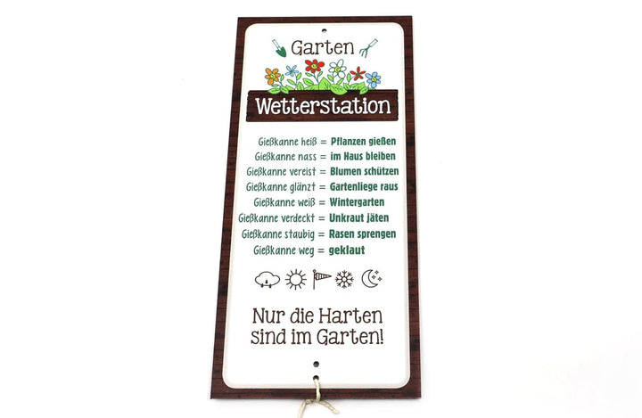 GILDE Schild Wetterstation Aluminium grün Höhe 30 cm