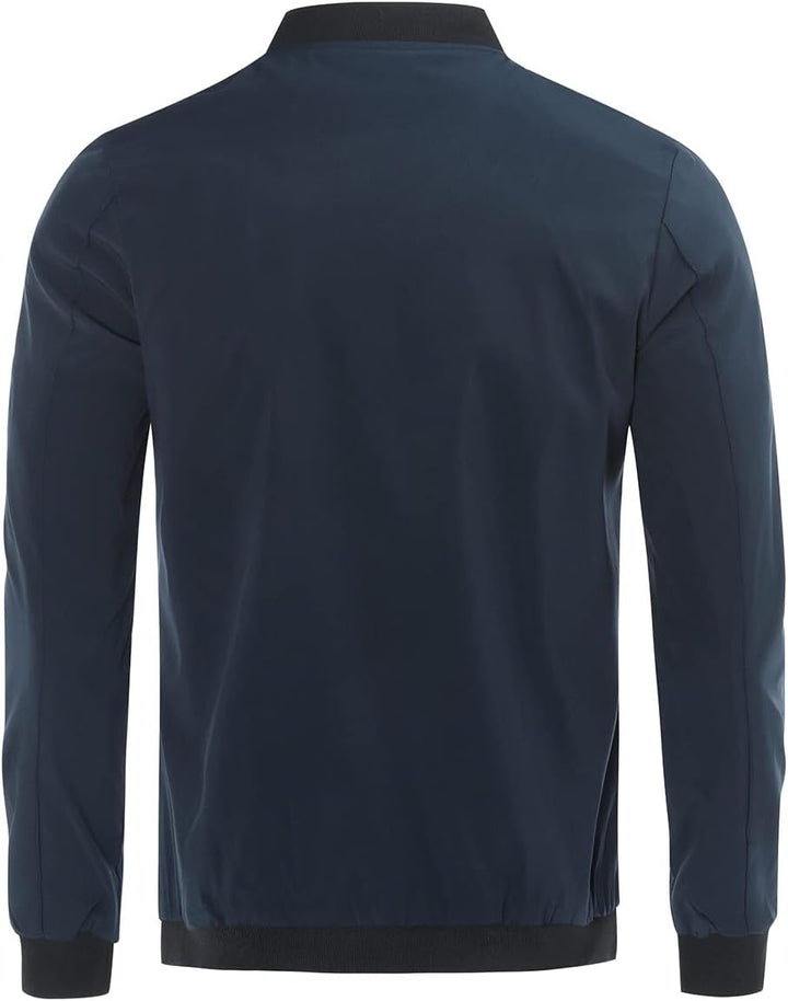 YOUTHUP Herren Übergangsjacke Leichte Sommer Freizeit Bomberjacke Outdoor Sportjacke, Blau-1801