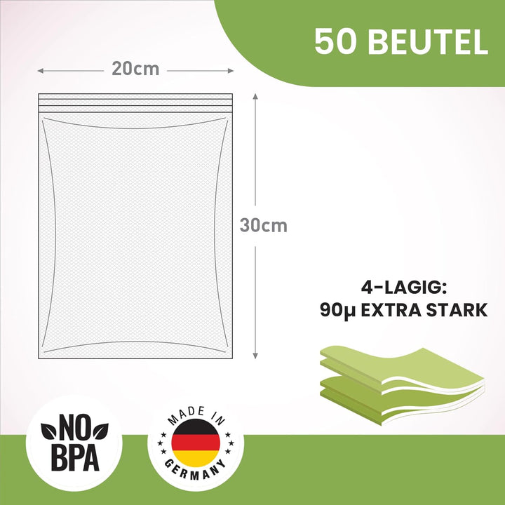 Vakuumierbeutel "Original" – Vakuumbeutel – Vakuumierfolie für alle Folienschweissgeräte und Vakuumi