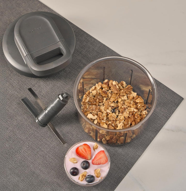 Zyliss Easy Pull Zwiebel­schneider Manuell, 800ml, Multizerkleinerer, Gemüse Zerkleinerer Manuell fü