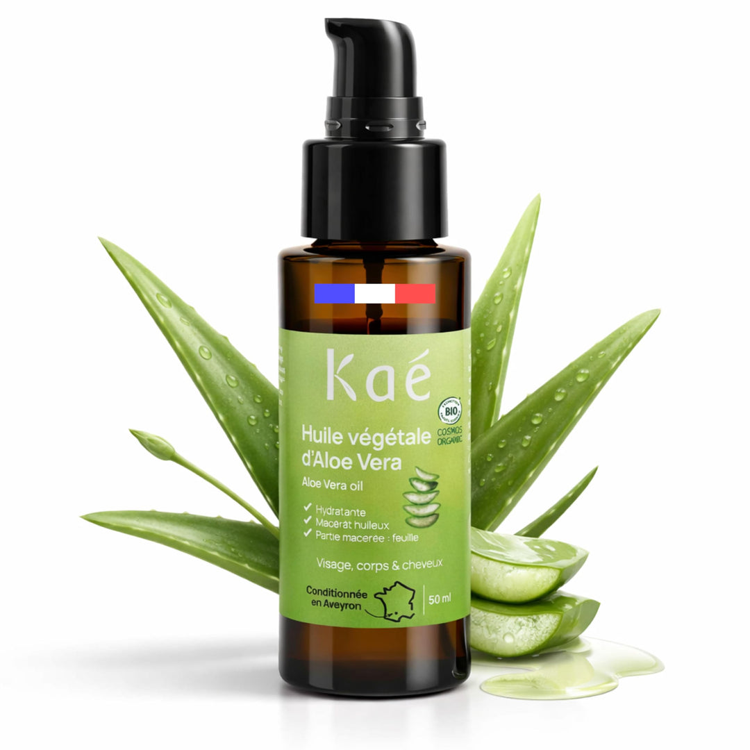 KAÉ Bio Aloe Vera Öl Zertifiziert 50 ml In Frankreich Abgefüllt – Pflanzliches Öl für Körper, Gesich