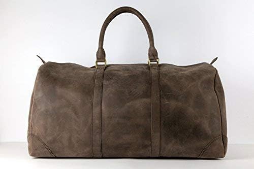 HOLZRICHTER Berlin No 8-2 (L) - Premium Weekender Reisetasche, Sporttasche & Handgepäck aus Leder -