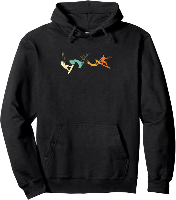 Retro Kitesurfer | Kiteboarding Kitesurfen | Kitesurfer Pullover Hoodie