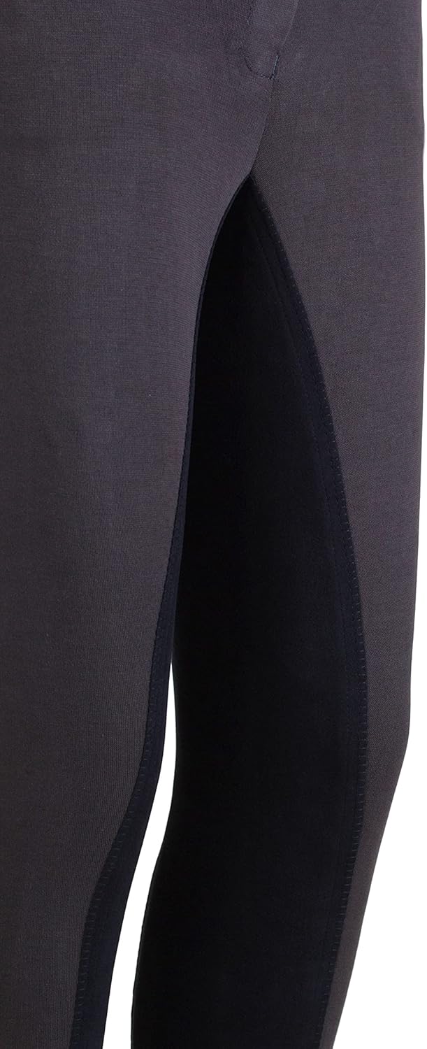 RL24 Damen Reithose Vollbesatz Flex BASICLINE 34 Dunkelgrau/Schwarz, 34 Dunkelgrau/Schwarz