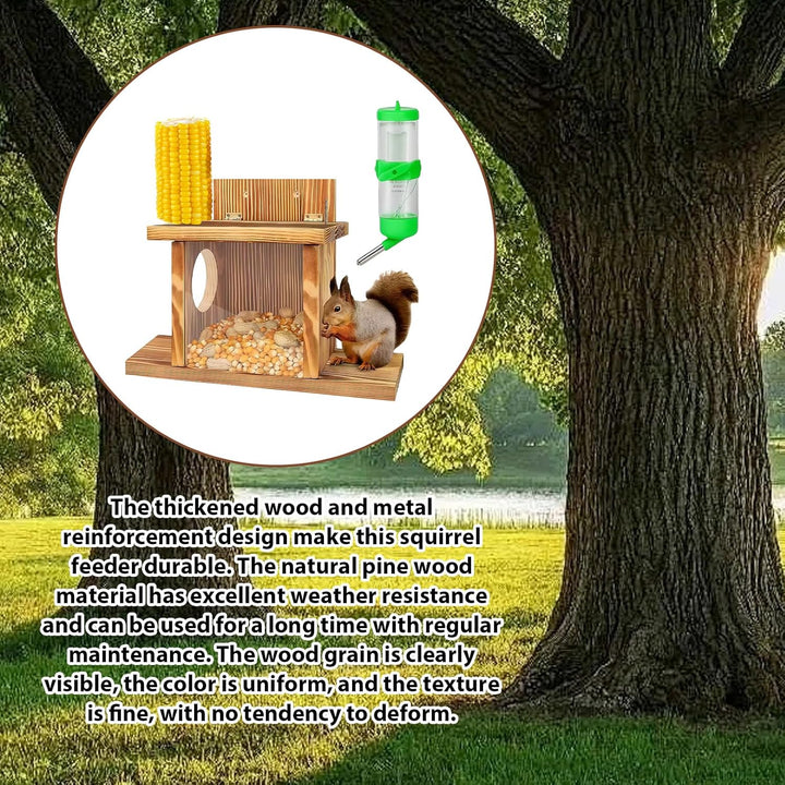 Eichhörnchen Futterhaus aus Holz - Eichhörnchen Futterstation, Eichhörnchen Haus Wetterfest, Eichhör