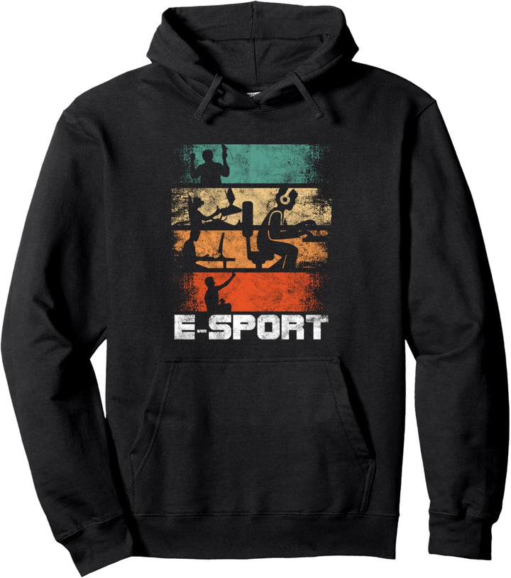 Esport Retro Vintage Zocken Zocker Computerspiele Geschenk Pullover Hoodie