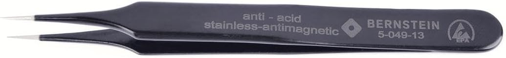 Bernstein ESD Präzisionspinzette Spitz SMD 110 mm | Pinzette antimagnetisch, säurebeständig | Elektr